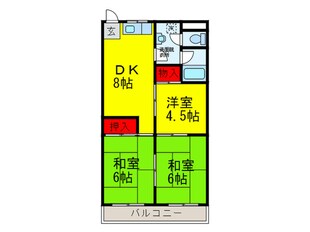 大ケイハイツの物件間取画像